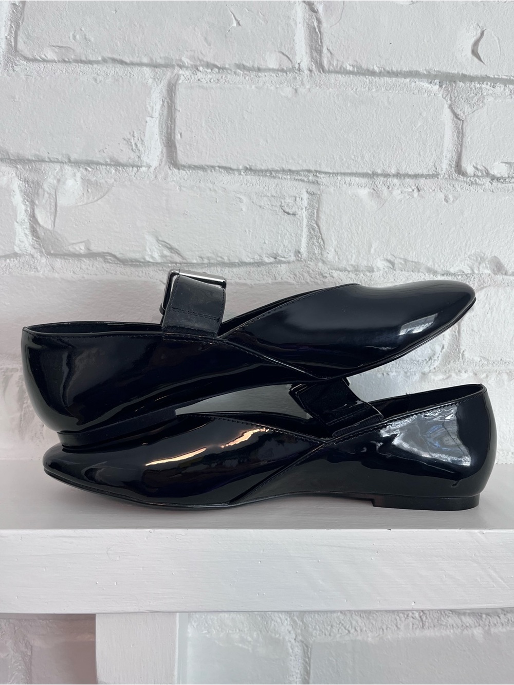 Joe Fresh Black Patent Mary Jane Loafers with Buckle - Picture 3 of 7